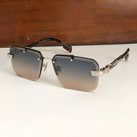 8277 grand cadre Temple surdimensionné pare-soleil nouveau carré Vintage léger hommes 2025 marque de luxe élégant dames lunettes de soleil