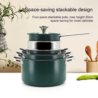 Marmite et casserole en acier inoxydable 304 épaissi, antiadhésif, de qualité alimentaire, avec fond à induction et revêtement céramique extérieur, personnalisable en gros