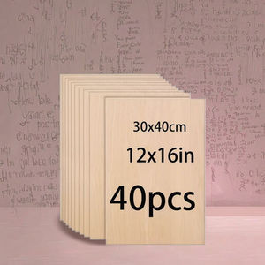Entrepôt américain 40 feuilles de <span class=keywords><strong>contreplaqué</strong></span> de tilleul 12x16 pouces de 2mm d'<span class=keywords><strong>épaisseur</strong></span> pour jouets artisanaux de bricolage découpés au laser - Product Image 3