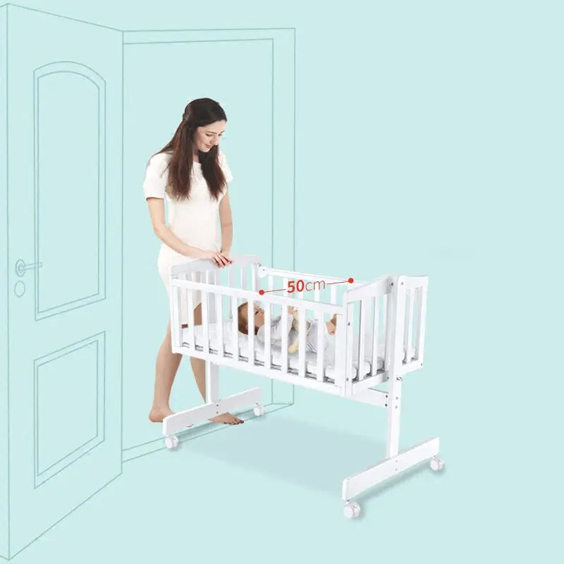 Modern noel ahşap Cribs <span class=keywords><strong>seti</strong></span> bebek beşiği salıncak karyolası çok fonksiyonlu ahşap bebek yatağı beşikler çocuklar için