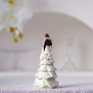 Figura Decorativa de Resina Romántica de Pareja al Estilo Europeo, Diseño Floral, Regalo de Boda, Adorno Artístico para el Hogar y Escritorio - Product Image 4