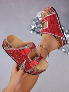 Zapatos de <span class=keywords><strong>Corcho</strong></span> <span class=keywords><strong>Grandes</strong></span> para Mujer, Primavera-Verano 2026, Moda, Suela Gruesa, Hebilla de Cinturón, Estilo Europeo - Product Image 3