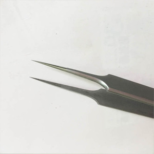 Pinzas extendidas de acero inoxidable, pinzas de precisión de 16 cm para extensión de pestañas, herramientas de reparación de teléfonos móviles. - Product Image 2