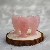 Vente en gros d'anges en cristal naturel de 1,5 pouce et 2 pouces, en quartz rose et améthyste, pour cadeau