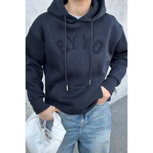 Sudadera con Capucha Azul Marino para Mujer, Marca Eyyo, Bordada - Product Image 3