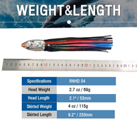 Nouveau haut clair 9 "gros jeu résine leurres à la traîne Marlin thon leurres à la traîne avec jupe souple pêche à la traîne en haute mer