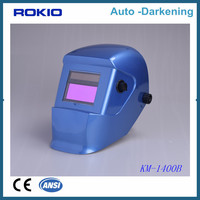 Casque de soudage à obscurcissement automatique intégral avec 4 capteurs d'arc, affichage couleur réel, alimentation solaire, conception légère