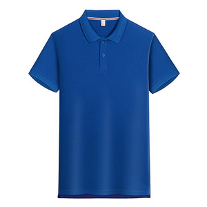 เสื้อโปโลผ้าฝ้ายสีทึบสำหรับผู้ชายแขนสั้นชุดทำงานสวมใส่ทุกวัน SNS-7700 - Product Image 2