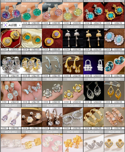 Zarcillos en argent sterling 925 ajustables, design minimaliste, sans nickel, bijouterie fine, vente en gros, cadeau pour petite amie - Product Image 5