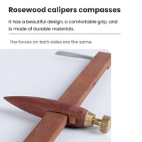 Compas de potier réglable pour la céramique, outil de dessin en céramique, jauge en bois de rose et plastique (deux options) pour la fabrication artisanale de céramique