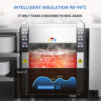 Station de chaudière de Ramen à 3 paniers de cuiseur de nouilles de pâtes de restaurant commercial avec la technologie d'induction d'acier inoxydable de passoire