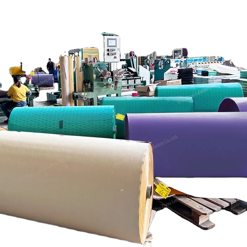 L'usine fournit des matières premières Abrasif jumbo rouleau crochet et boucle peinture automobile polissage rouleau de tissu abrasif