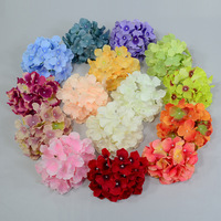 27 têtes de fleurs d'hortensia artificielles pour la décoration murale de mariage et de fête