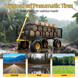 <span class=keywords><strong>Chariot</strong></span> <span class=keywords><strong>de</strong></span> jardin pliable robuste BNcompany YDC-2503 avec cadre en acier, roues tout-terrain, <span class=keywords><strong>chariot</strong></span> utilitaire pliable pour les courses en extérieur - Product Image 2