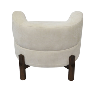 <span class=keywords><strong>Fauteuil</strong></span> d'appoint moderne <span class=keywords><strong>en</strong></span> tissu <span class=keywords><strong>blanc</strong></span> avec pieds <span class=keywords><strong>en</strong></span> <span class=keywords><strong>bois</strong></span> d'hévéa, <span class=keywords><strong>fauteuil</strong></span> de détente rembourré pour salon, chambre à coucher, hôtel - Product Image 6