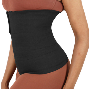 NANBIN 2 Trong 1 Đen 9 Thép Xương <span class=keywords><strong>Neoprene</strong></span> Latch Up Zip Up Quấn Quanh Eo Huấn Luyện Viên Với Căng Eo Huấn Luyện Viên <span class=keywords><strong>Bandage</strong></span> - Product Image 4