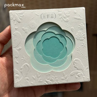 Boîte cadeau en carton écologique réutilisable de haute qualité avec gaufrage et estampage à chaud, design de marque de mode, éponge, cosmétique