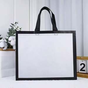 Bolsas de tela no tejida de color sólido personalizadas, bolsas de supermercado, bolsas publicitarias para productos - Product Image 3