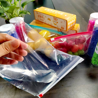 Sacs de conservation alimentaire refermables à glissière, en plastique alimentaire réutilisable, anti-humidité, avec logo personnalisable