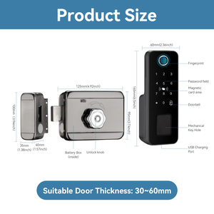 XSDTS NT01 Smart <strong>Lock</strong> for Bluetooth Waterproof Fingerprint <strong>Password</strong> IC Card <strong>App</strong> Key Unlocking for Aluminum Door Cloud Data - Product Image 5