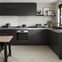 Meuble de cuisine modulaire en forme de L |   Panneaux de particules écologiques |   Design moderne |   OEM personnalisé