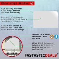 Autocollants décoratifs de plusieurs tailles 15K 30K 60K, impression publicitaire, signalisation de sécurité industrielle en vinyle, étiquettes professionnelles 10x7 pouces