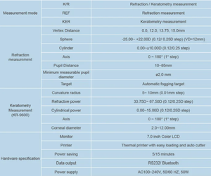고전적인 디자인 검안 기기 KR-9600 디지털 굴절계 포함/없이 각질계 판매를 위해 사용 자동 굴절계 - Product Image 4