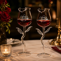 Verre à vin en forme de Rose fleur, 160ml, 1 pièce, faux vin luxueux, cadeau de flûte à champagne, nouveau design