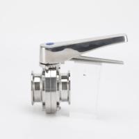 Vanne papillon pneumatique en acier inoxydable 304/316L à bec de canard, à commande manuelle, personnalisable pour les applications alimentaires et de boissons