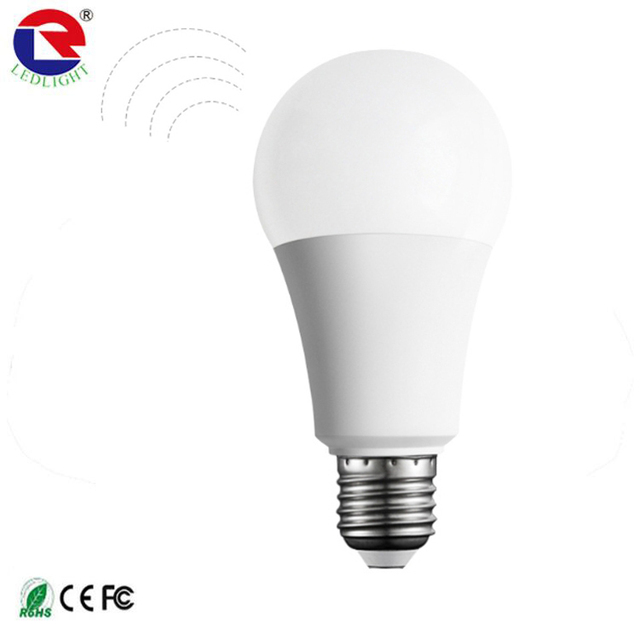 Aluminum Housing Motion radar Sensor LED Bulb Light 9W 2 Years Warranty Microwave radar Sensor Led Bulb E27 CE RoHS