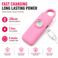 Mini alarme personnelle porte-clés 130 dB, sirène puissante, chargement Type-C, alarme de sécurité pour femmes, enfants, protection en extérieur et en voyage