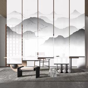 Rideau en organza double couche, délicat, séparateur d'<span class=keywords><strong>espace</strong></span>, design transparent pour lieu de mariage - Product Image 1