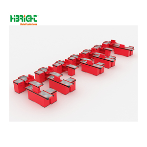 เคาน์เตอร์เงินสดสแตนเลสซูเปอร์มาร์เก็ตสีแดงสีขาวเลือกได้หลายสไตล์ - Product Image 4
