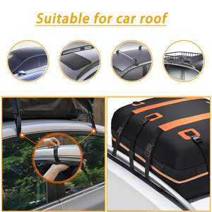 Échantillon gratuit Sac de toit de voiture robuste et imperméable Sac de transport de toit de voiture avec crochets Sangles renforcées - Product Image 6