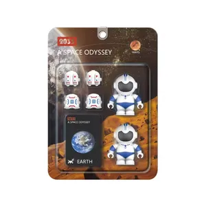 热卖diy 3d儿童创意教育玩具组装模型太空人玩具套装9张卡片