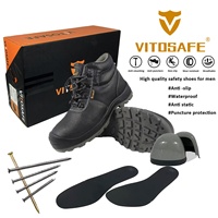 VITOSAFE Zapatos de Seguridad de Trabajo con Puntera de Acero, Antideslizantes, de Alta Calidad y a Buen Precio, Botas para Hombre