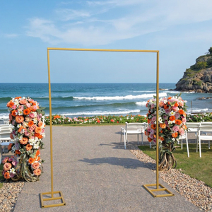 Arco Floreale a Forma di Cuore <span class=keywords><strong>con</strong></span> Supporto, Sfondo di Rose Artificiali per Palcoscenico Matrimoniale - Product Image 2