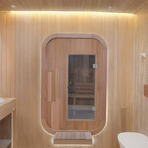 Cabina de Sauna de Cedro Rojo de Lujo para Exteriores, Ecológica, Impermeable, Vaporizador Seco, Sauna Finlandesa para Gimnasio, Apartamento, Uso Comercial - Product Image 3