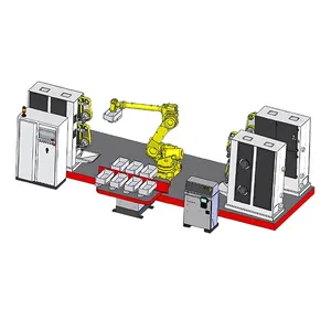 Machine intelligente d'ébavurage de pièces d'auto de pièces d'ébavurage en métal de ceinture de sable de robot/finissage de polissage pour l'ébavurage inoxydable de tube