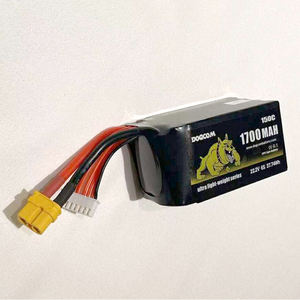 DOGCOM 超軽量シリーズ リポバッテリー 1700mAh 150C 6S 22.2V XT60 FPVドローン レーシング飛行用 - Product Image 4