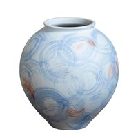 Jingdezhen vas keramik gaya Tiongkok, Pot bunga ruang tamu pintu masuk modern produk baru ramah lingkungan