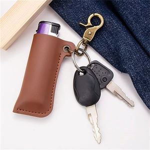 Engraved Leather Case Keyring Durable Pu <b>Lighter</b> Holder Sleeve Standard <b>Lighters</b> Promotional Gift for Outdoor - Product Image 4