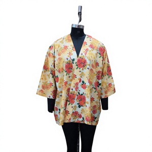 Kimono de Playa Ecológico de la Mejor Calidad, Vestido Tipo Kimono Hecho a Medida, Túnica hasta la Rodilla para Mujer, Venta al Por Mayor - Product Image 2