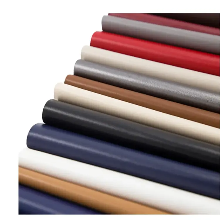 PVC cuero artificial suave respaldo PU charol tela para sofá