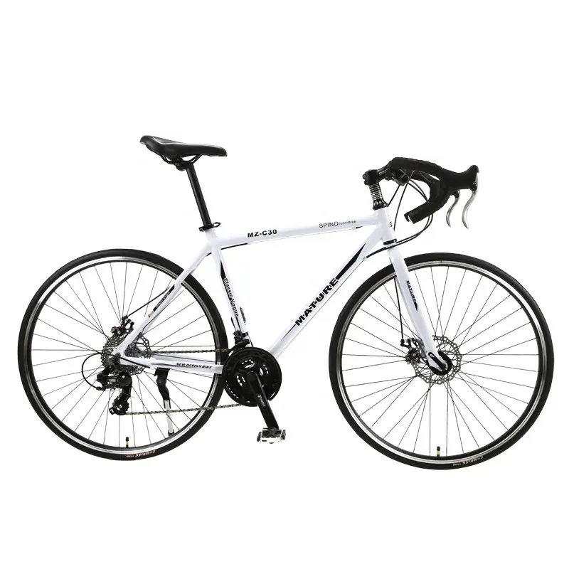 Quadro de bicicleta de estrada de alumínio, bicicleta de estrada feita de fibra de carbono aero de carbono, 700c 21/27/30 velocidades