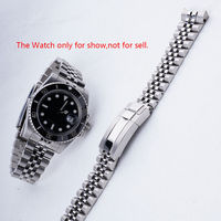 Bracelet Jubilé en acier 316L argenté de 20 mm pour Rolex Submariner 116610LN, bracelet de remplacement pour montre, bracelet Oyster avec fermoir