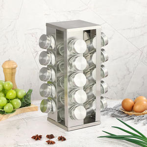 Support de rangement rotatif en métal pour épices, en acier inoxydable SYH1183, pour tiroir de cuisine, étagère à condiments, armoire de rangement - Product Image 4