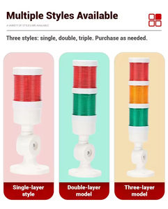 Luces de Advertencia Tricolor SP Brand XP-91 al por Mayor, Luces de Señalización LED de Alto Brillo para Máquinas Herramienta, Dispositivos de Alarma Estroboscópica de 90 dB - Product Image 6