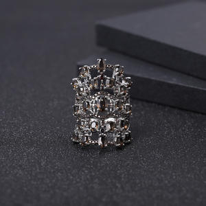 Anillo de Plata 925 con Incrustaciones de Piedras Preciosas y Cristales, Serie Vintage, Alta Elegancia, Venta Directa de Fábrica, Disponible - Product Image 2