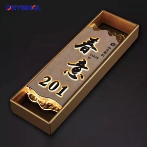 2025 nouveau Dsymbol Design acier inoxydable illuminé LED numéro de porte d'hôtel signalisation appartement chambre plaques de porte maison numéro moderne - Product Image 5